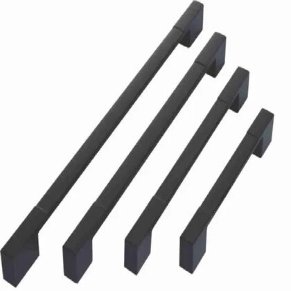 Puxador Sense 128mm/192mm/256mm/320mm- Preto Fosco UV- Kitsul