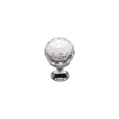 Puxador Orquídea Crystal 20mm Pequeno Cromado- Puxe Chic