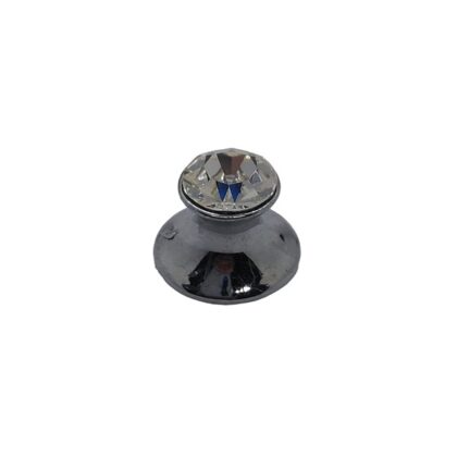 Puxador Rosa 15mm Light Peach Rose e Transparente Cromado- Puxe Chic