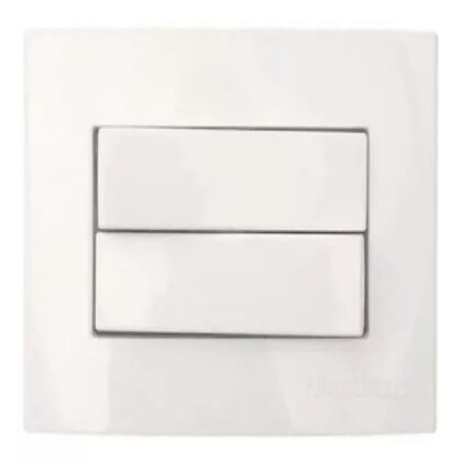Conjunto Interruptor Duplo Simples 10A 70x70 Branco- Margirius