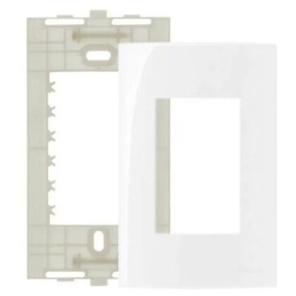 Conjunto Placa 4x2 3 Postos Horiz Branca- Margirius