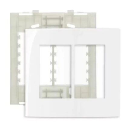 Conjunto Placa 4x4 6 Postos Horiz Branca - Margirius