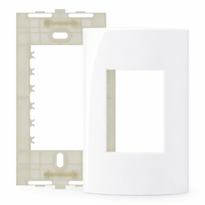 Conjunto Placa 4x2 3 Postos Horiz Branca- Margirius