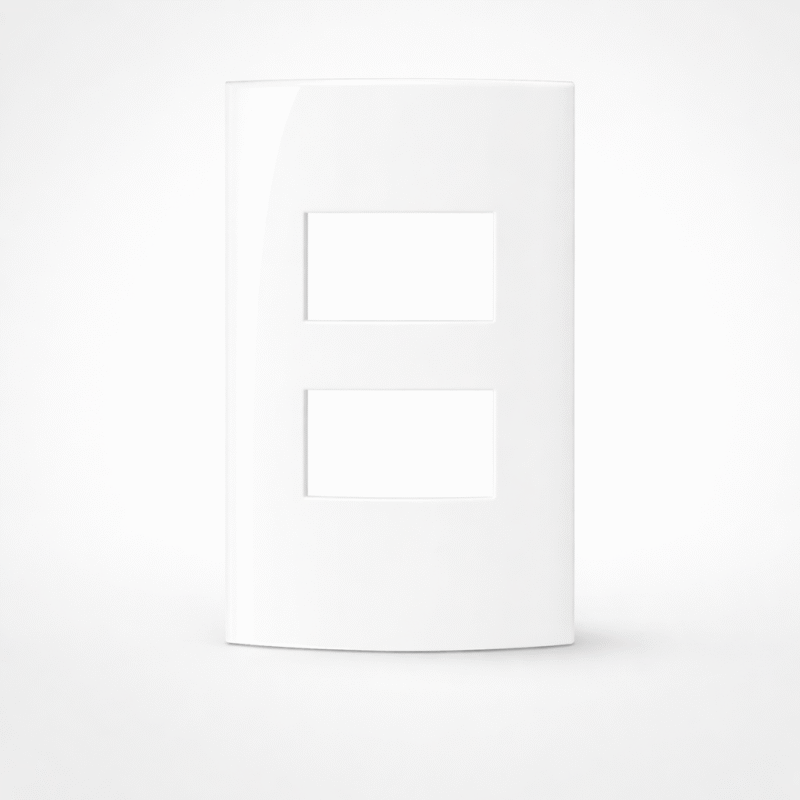 Conjunto Placa 4x2 2 Postos Horiz Branca- Margirius