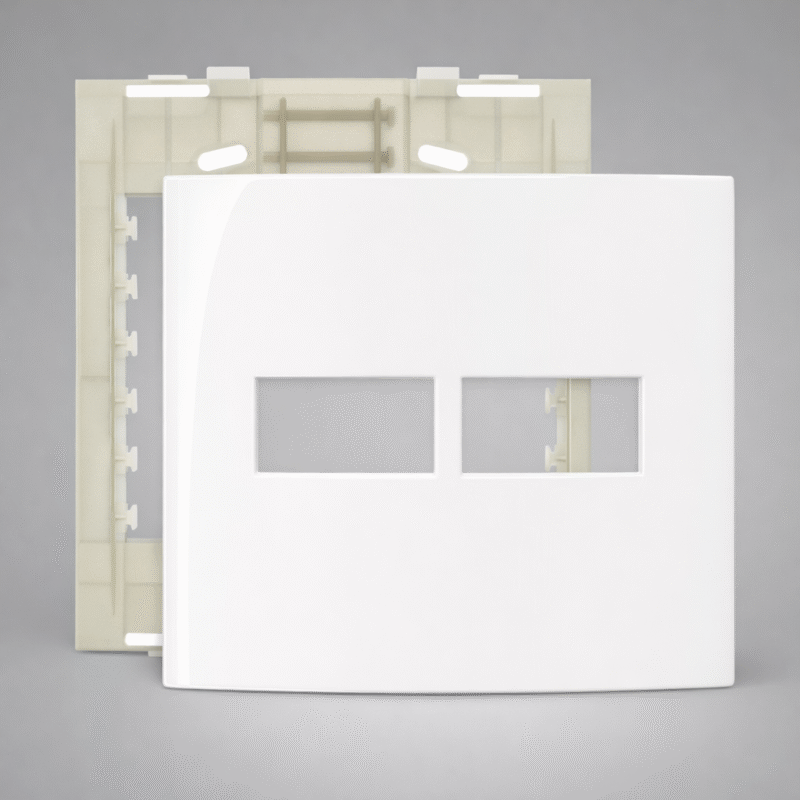 Conjunto Placa 4x4 2 Postos Horiz Branca - Margirius