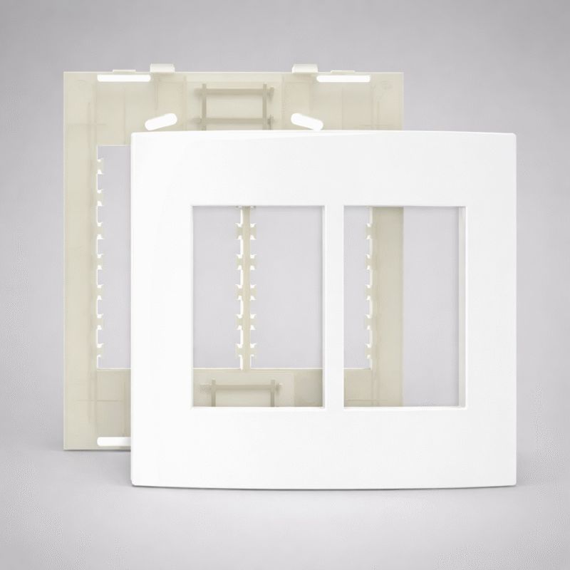 Conjunto Placa 4x4 6 Postos Horiz Branca - Margirius